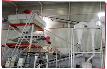 German Machinery producing White Quartz Grains and Powder in India